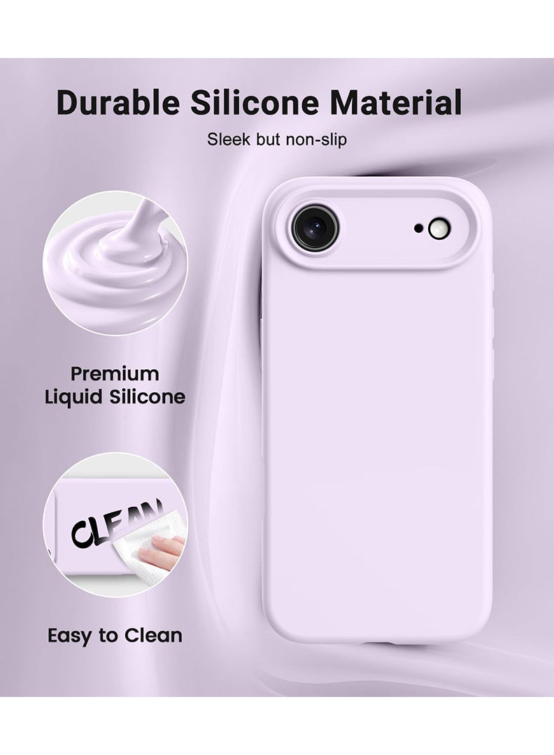 Case Up Compatible with Apple iPhone 17 Air Case, Soft & Premium Liquid Silicone [Anti-Scratch Microfiber Lining] Shockproof Protective Slim Phone Cover Purple - Image 4
